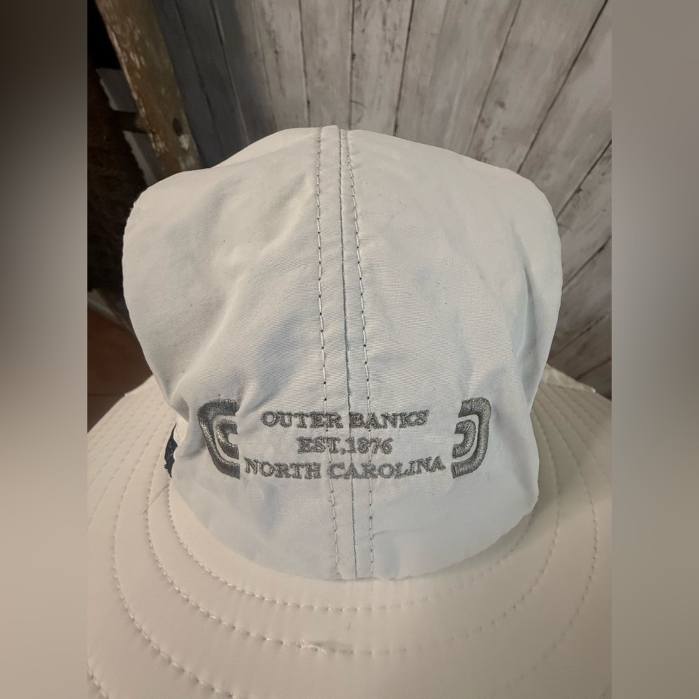 Outer Banks NC Sun Protection Hat With Neck Flap Large Brim Bucket Fishing Cap